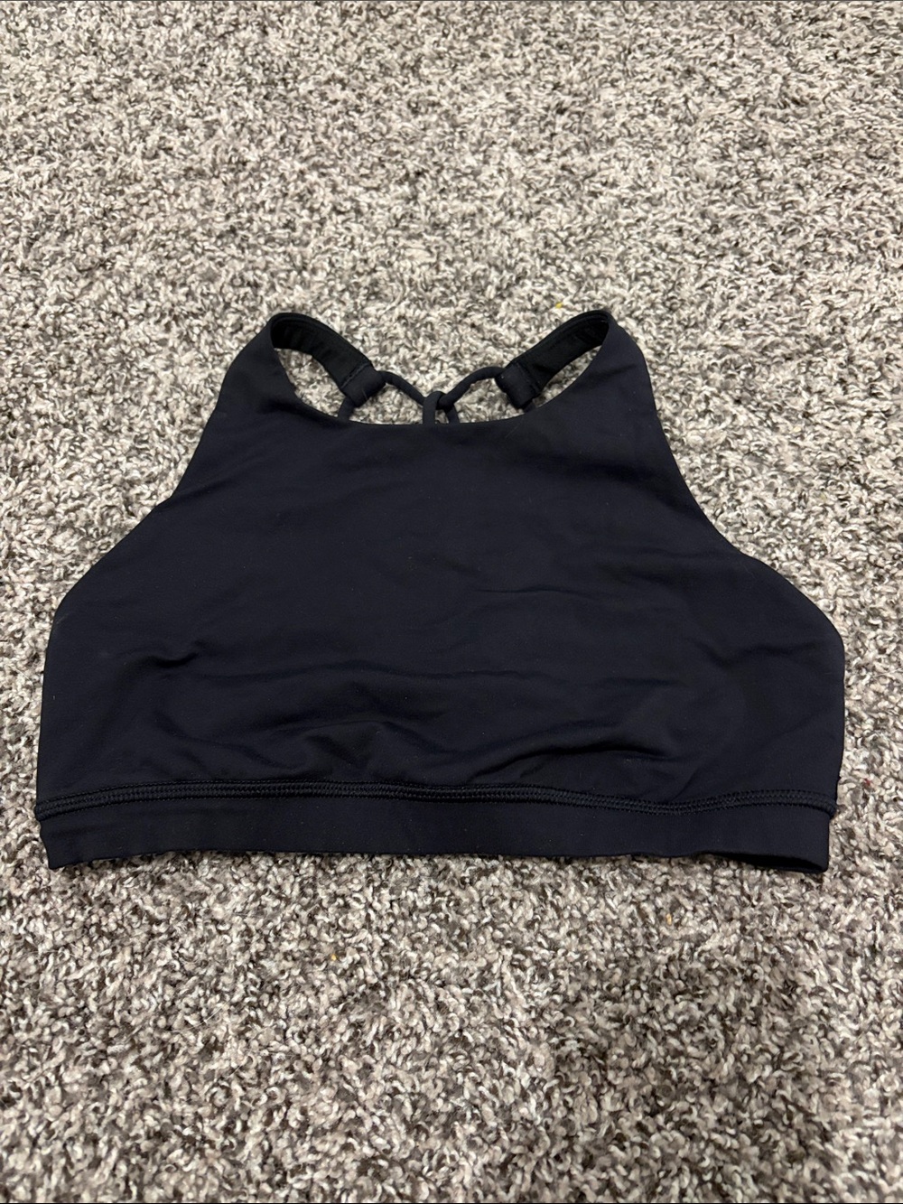 Black High-Neck Lululemon sports bra